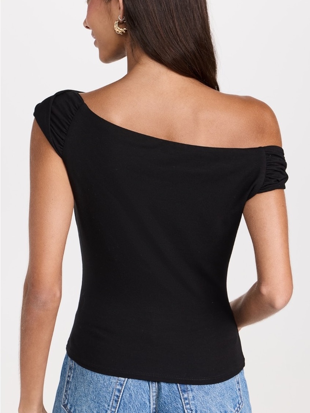 Reformation Cello Off Shoulder Ruched Knit Top - Picture 3 of 8